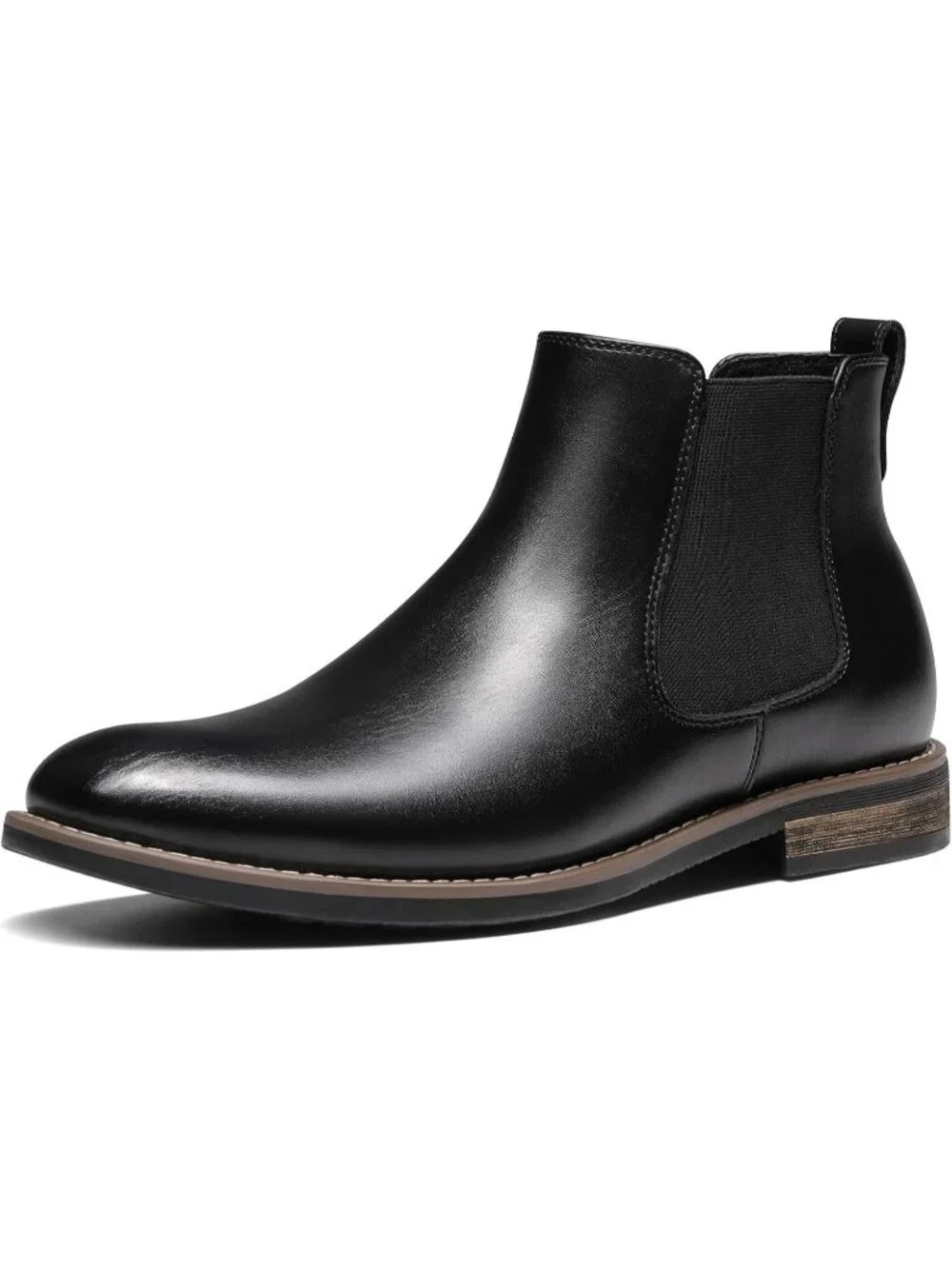 Men's Black Classic Chelsea Ankle Crease-Resistant Soft Upper Cushioned Boots